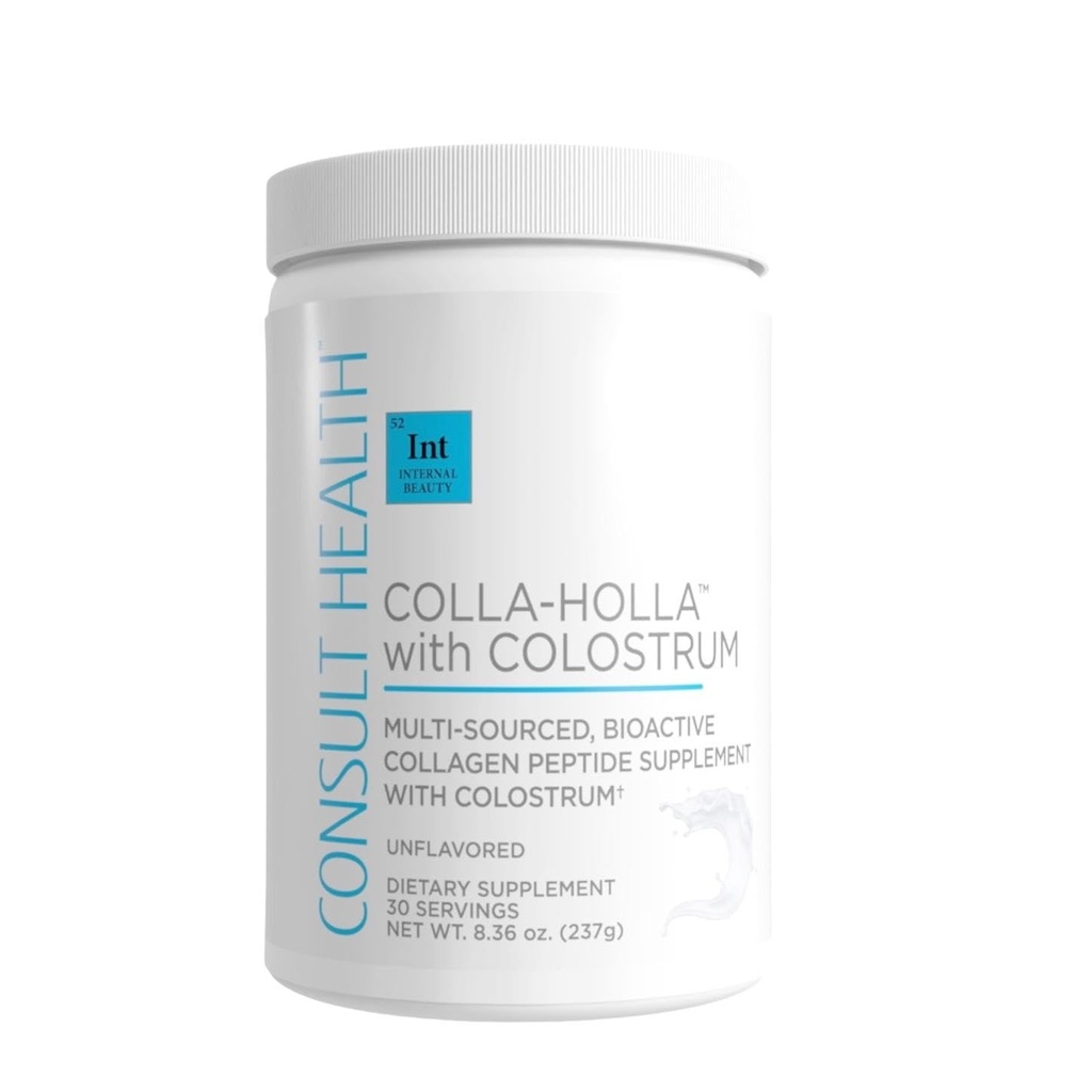 Colla Holla-多来源Collagen Verisol蛋白粉与Colostrum用于皮肤弹性、减少皱纹、健康头发和联合支持。