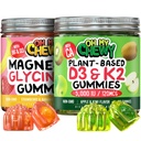 OH My Chewy Magnium + D3K2 Gummys Bundle – 2瓶(每瓶60瓶) – 草莓香蕉和苹果基维