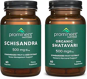 突出的营养压力管理和荷尔蒙支助 -- -- Schisandra水果提取和有机Shatavari Capsules