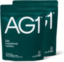 AG1 绿皮粉补充剂 改善古特健康 多维他命 Probiotic , Gluten Free, Vegan 和 Keto Friendly → 75 维生素 (运动员绿皮粉) - 2 Pack, Classic Formulating (每袋30人)
