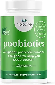 nbpure Poobiotics, Vegan Pre & Probiotics – Gut Health & Microbiome 平衡支持 男性和女性 – 支持 IBS, 腹泻,便秘, Leaky Gut Relief – Lactobacillus & Bifidobacterium 互联网档案馆的存檔,存档日期2014-12-22.