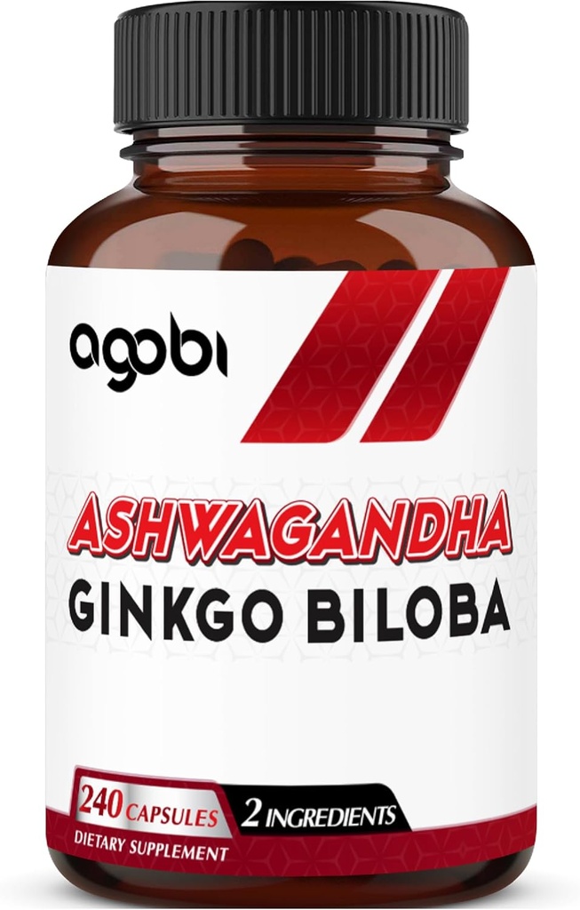 a. Ashwagandha 配有 Ginkgo Biloba 补编—— 免疫系统、能源生产、记忆健康和焦点的超级提取公式—— 240 维吉卡普尔