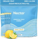 Nectar Energy Booster - 有机咖啡因,B12 & 电解质 - 无糖和零卡路里 - 健康咖啡,能源饮用和Soda替代品 - 水能和能源补充剂(莱蒙18 Powder Packets)