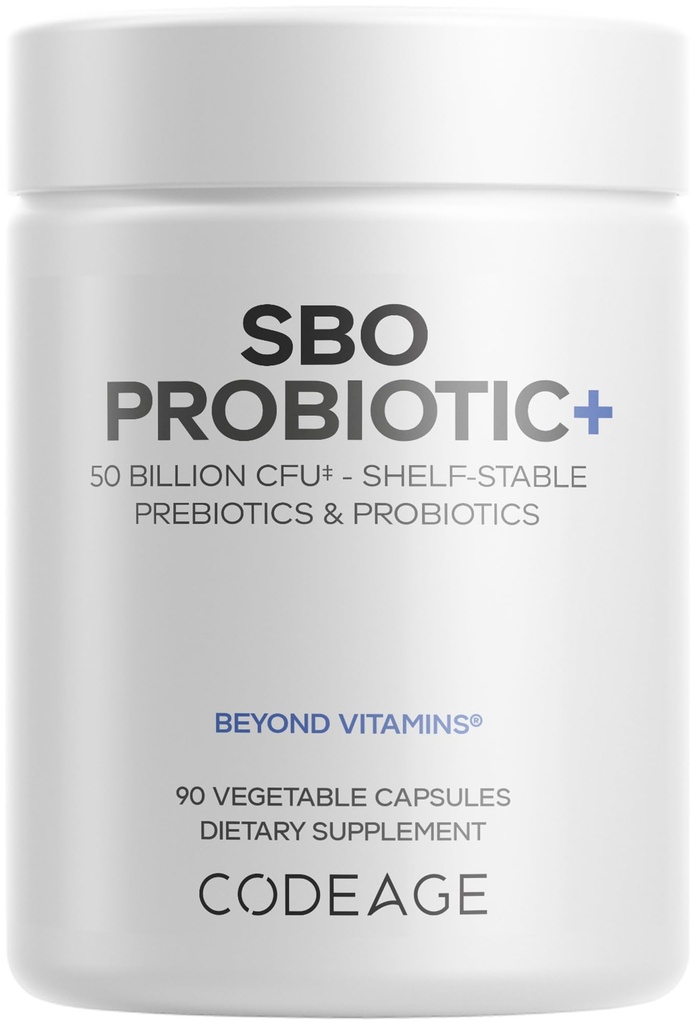 编码 SBO Probiotics, 50亿 CMFOs pervice, 多种草原土壤基有机物 混合剂和有机发酵植物 混合剂, 稳定剂, 90 Capsules