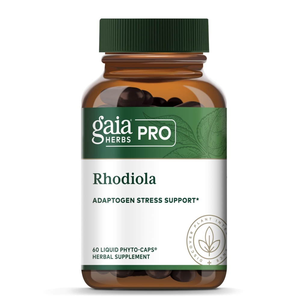 GAIA HERBS PRO Rhodiola - 能源支持补编 - 适应原体支持补编 配Rhodiola根提取 - Vegan Gluten-Free Soy-Free - 60 Phyto-caps (30架)