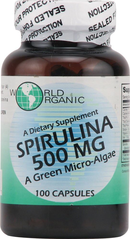 世界有机螺旋藻-500毫克-100卡普尔