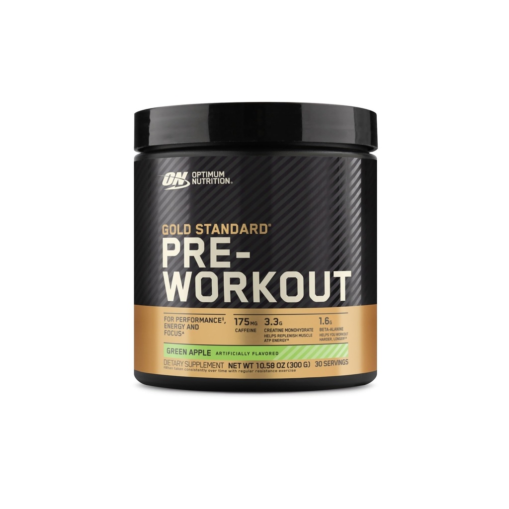 最佳营养金标准 与Creatine,Beta-Alanine, 和咖啡因换能源, Flavor: Green Apple, 30 services (Packaging May Vary)