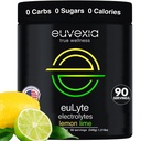 Ekberg euLyte博士 即时水解电解器 零糖碳 Calorie Lemon Lime 饮料 80+ 矿物 镁 钾 钙 跟踪矿物 快速 Keto Stevia 90 服务
