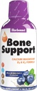 Bluebonnet 营养液骨支持钙 Citrate, 镁 Citrate, 维生素D3, K2, 用于Bone健康, 非转基因O, Gluten Free, Soy 免奶, kosher, 32 services, Blueberry Flavor, 16 Fl Oz (Pack of 1).