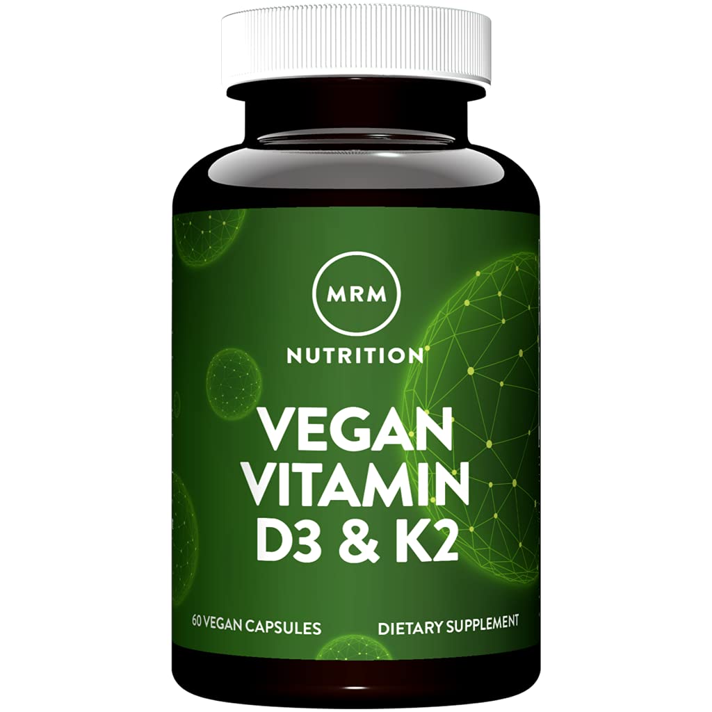 MRM Nuturition Vegan Vitamin D3 & K2 & K2 + Bone + Immune Health 由地衣制造 + 支持钙吸收 + Vegan + 蔬菜友好 + 60 服务