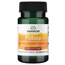 Swanson Folate(5-甲基四氢酸) 400 mcg 30 Veg Capsules