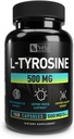 L-Tyrosine Capsules | 500 mg / service | 神经传动器支持,精神警惕支持 | 非GMO, GMP认证,第三党测试 | 150 计数