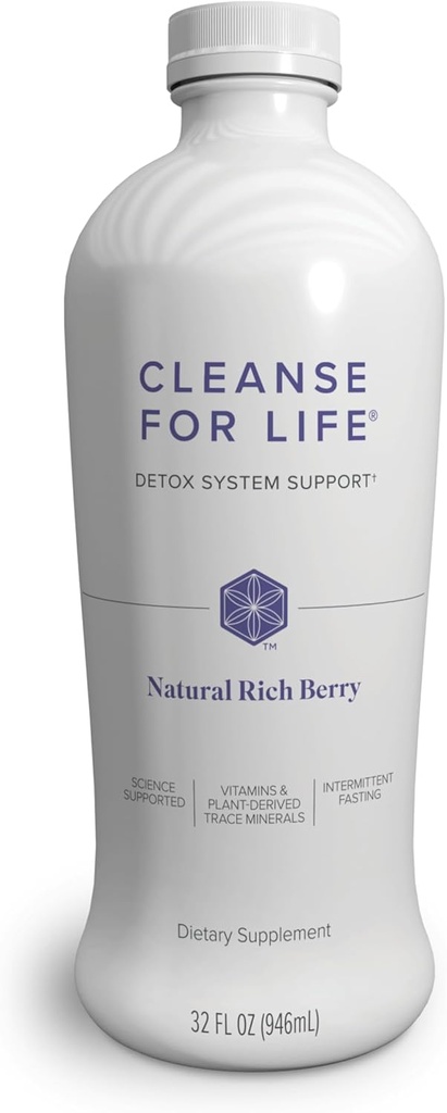 Isagenix Cleanse for Life - Detox cleanse Drink with Vitamin B12, Niacin and Vitamin B6 for Group Wellnity - 32-Ounce瓶(天然丰富的Berry Flavor),包装五月Vary