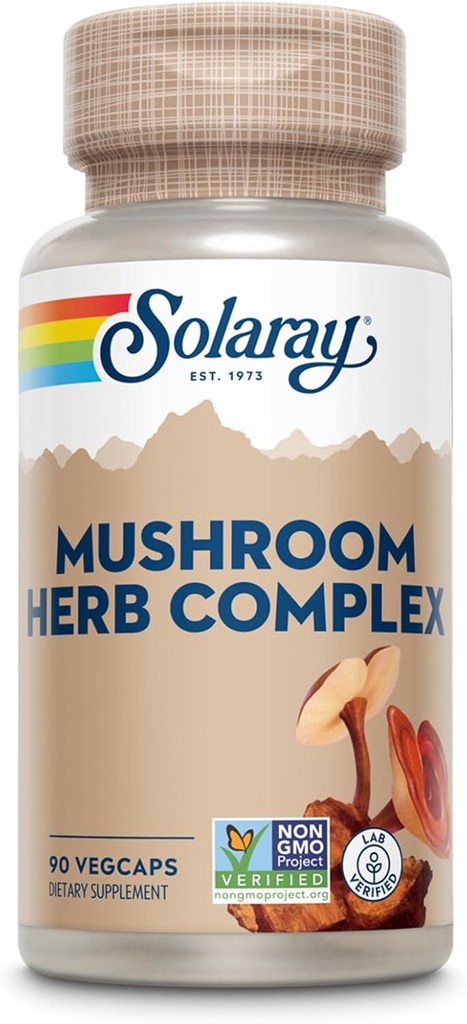 SOLARAY 蘑菇 草药复合体 补充 QQ 90 计数