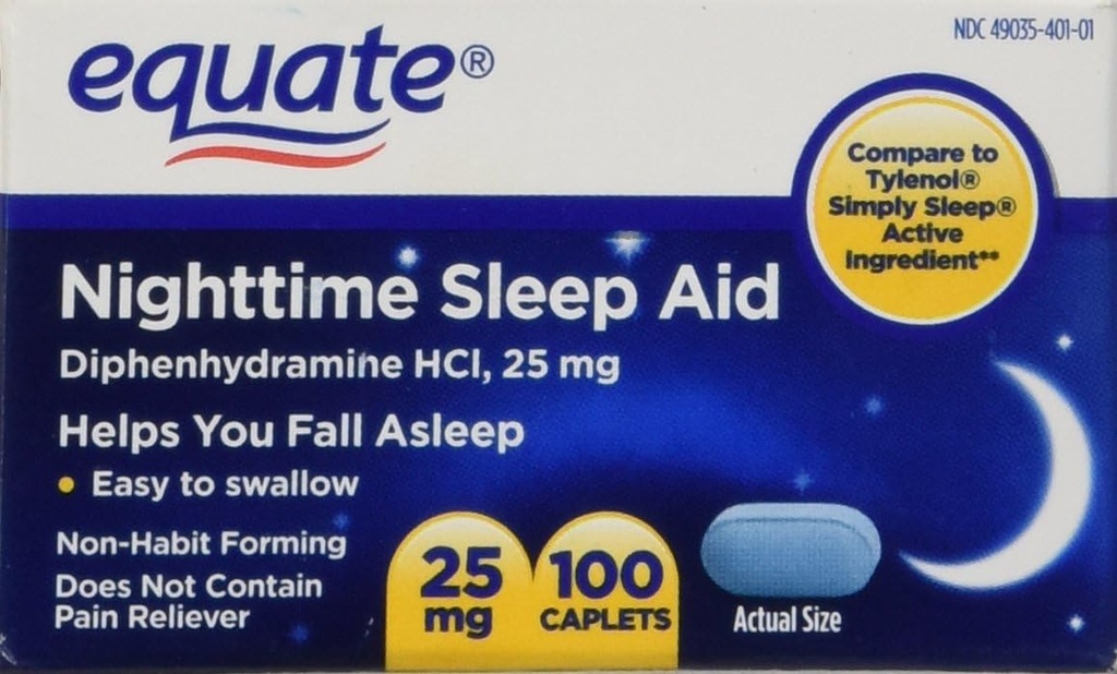 等量夜间睡眠援助 25毫克,00小卡,100计