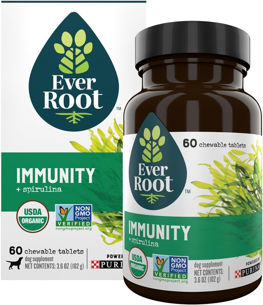 EverRoot Dog Supplements Powered by Purina 免责 Chewable Taplet with Spirulina and Antioxidants - 3.6 oz. (英语). 弹匣