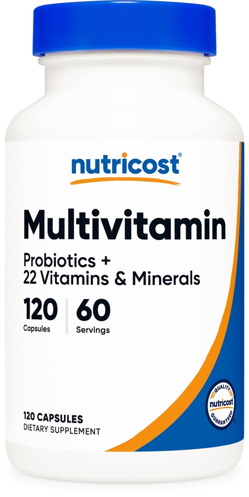 营养品多维素与Probiotics 120 蔬菜卡普尔-用维生素和矿物包装