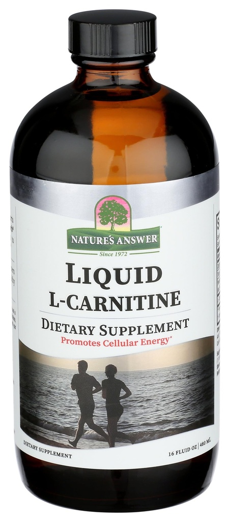 自然解答液体L-Carnitine Raspberry口味 1200 mg 16-Fluid Ouences细胞能量补充剂