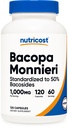 营养成本 Bacopa Monnieri 1 000mg, 120 Capsules (60名服役者) -- -- 非GMO、Gluten Free和蔬菜友好组织