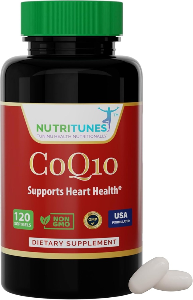 CoQ10 100mg Softgels – High Absorption Antioxidant Supplement for Heart Health, Energy Production, and Cellular Support – Non-GMO, Gluten-Free – 120 Softgels, 4-Month Supply