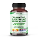 全能1 Wormwood Black Walnut 整体 Cloves Ginger - 支持活体健康与艾滋病文摘 - 美国制造 - 150 Capsules