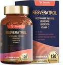 Reveratrol 补充 柏柏林 奎西丁 绿色茶叶 提取 葡萄种子 提取 多酚 抗氧化剂 补充 抗氧化剂和心脏健康 支持 120 Capsules