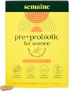Semaine Super Powered Prebiotic + Probiotic for Women, 有效的 Nourish Gut健康3-in-1多行动公式,Soothe IBS, 支持Bloat救济和豁免靴,临床研究(20 ct)