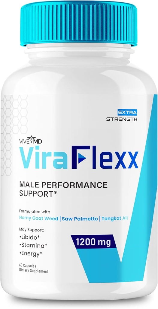 男子ViraFlexx,ViraFlexx 男性魅力 - 最大性能,所有自然饮食补充 外强药剂,ViraFlexx Pro支持整体健康,Vira Flexx评论(60 Capsules)
