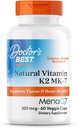 医生最佳自然维生素K2 MK7 男女-骨质健康支持补充品,100 mcg 维生素K-2 MK-7 配有 MenaQ7, 钙支持, 非 GMO, Vegan - 60 Veg Caps