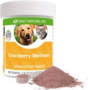Only Natural Pet Cranberry Wellness Antioxidant Powder for Dogs and Cats - Nutritional Berry Powder Supplement for Urinary Tract Health with Vitamin C - 110 Servings