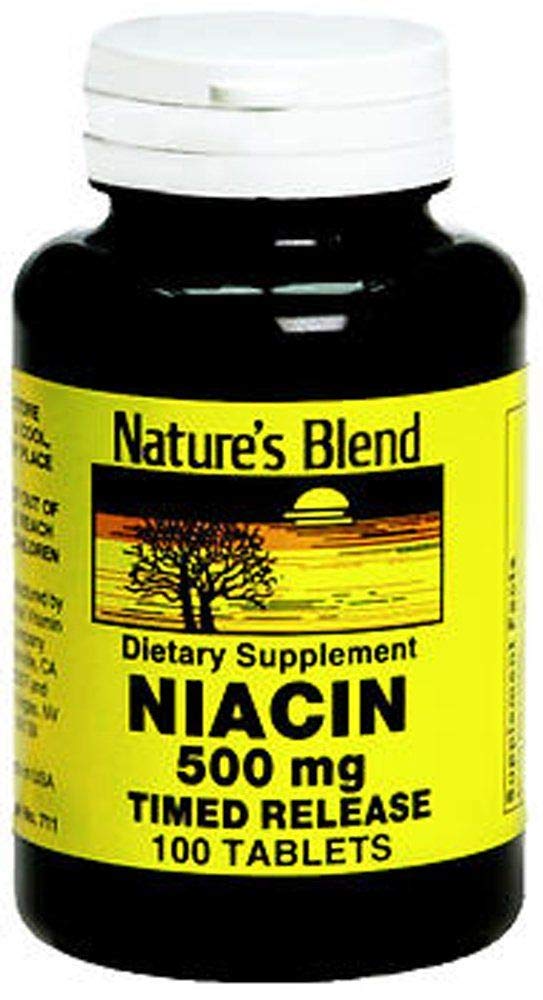 大自然的Blend Niacin 500 mg, 100 mg 计数
