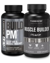Jacked Factory Building PM Night Time Muscle Builder & Sleep Aid (60 Capsules) & Basics Muscle Builder - 男子每日强健建设者与峰值ATP(30 Capsules)