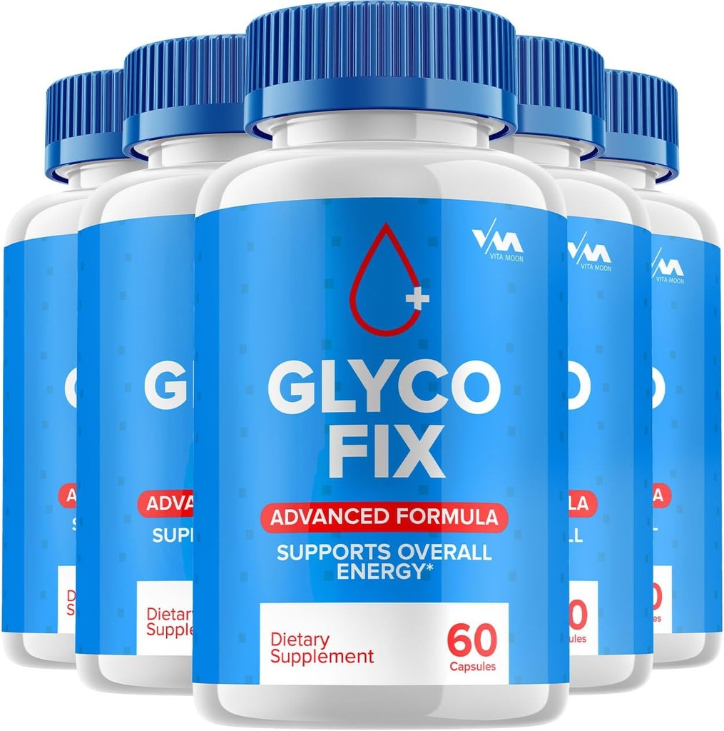 (5 Pack) Glyco Fix 健康维生素支持补充, Gluco Fix Capsule - 高级公式 Gluco Fix, Glyco Fix 最大强度审查, 300 Capsules