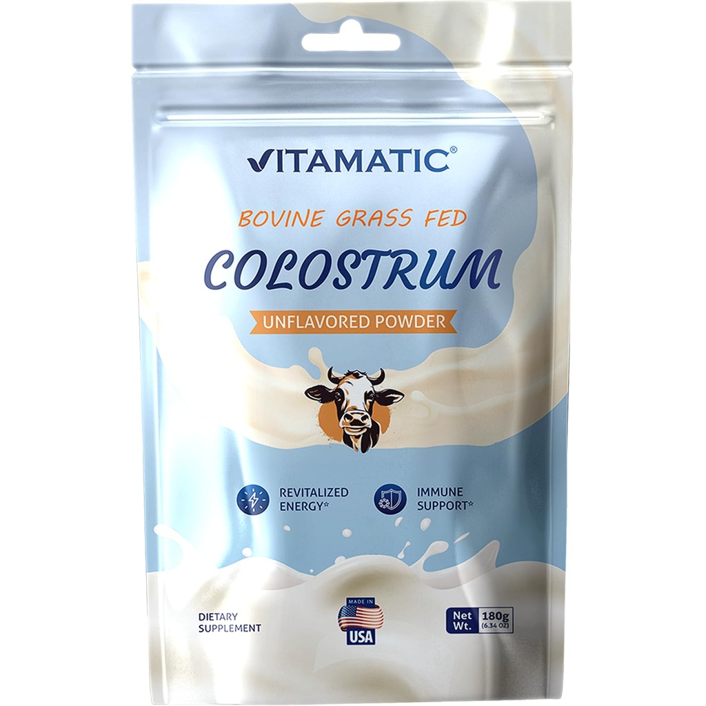 维生素Bovine Colostrum 30% IgG 粉末 180克(6.34 OZ) - Gut Health, Hair growth, Beauty, Muscle Recover, & Immune Support - Easy to mix - (不喜爱)