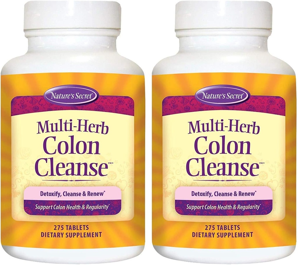 多Herb Colon Cleanse by Nature's Secret QQ 支持消化性健康和规律,275块平板电脑(包2)