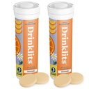 Drinklits 每日橙色水分片(2) Tube Bundle → 基本电解质 – 0g 糖 – 补充水分饮料 → 20 服务 – 10 片 Per Tube