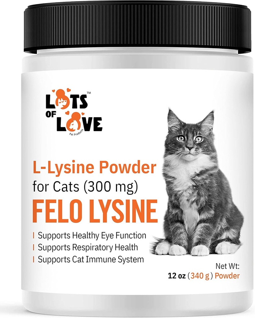 FELO LYSINE - Cats 300 mg的L-Lysine粉(早点托马斯),12 oz