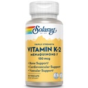 SOLARAY三强维生素K-2作为MK-7,150 mcg QQ心与骨健康,Vascular函数支持QQ 30ct