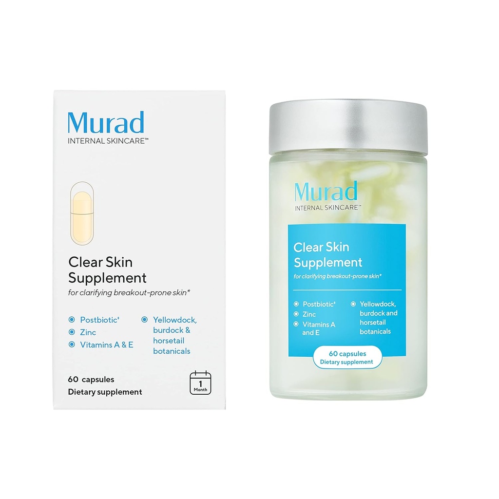Murad Clear Skin 补编 - Acne-Prone Skin – Biotin, Zinc & Vitamin A Beauty 补编 - 在细胞一级尽量减少突袭,减少炎症和控制塞布姆