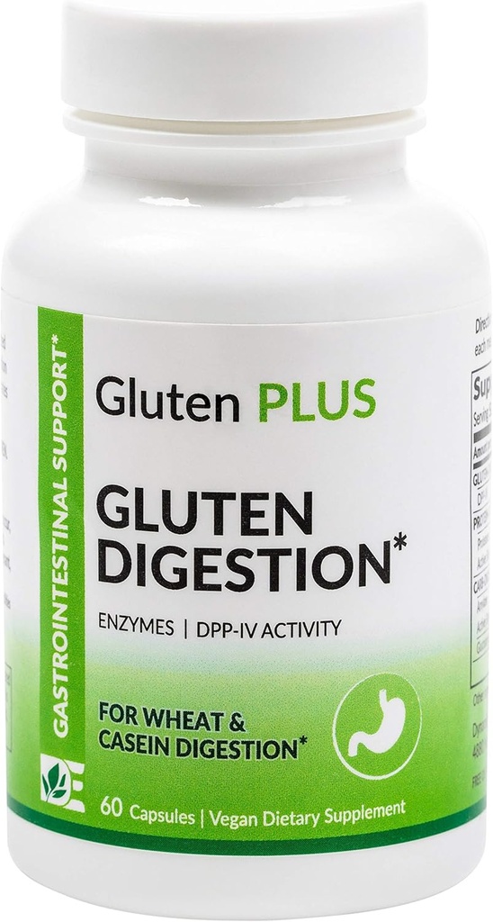 Gluten 消化酶 - 消化支持 - 消化支持 - Gluten - Gut 健康支持和营养吸收 - 60 Counter