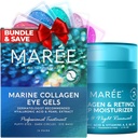 MAREE Eye Gels & Collagen Moisturizer Face Cream Bundle - 普菲眼和暗圆眼的眼皮下 Gels, 具有水化效应的抗衰老面皮凝胶 - 海洋Collagen & Hyaluronic Acid, Retinol