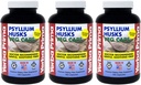 Yerba Prima Psyllium Husks Veg Caps - 180 counter (Pack of 3) - Vegan, Non-GMO, Gluten Free, Colon Cleanser, 古特健康与规律的每日纤维补充剂