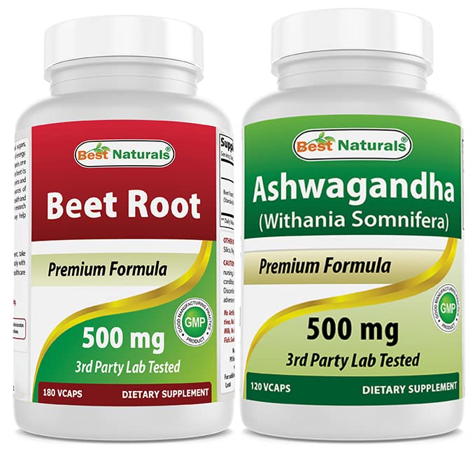 甜菜根粉 500 Mg & Ashwagandha 提取 500 Mg