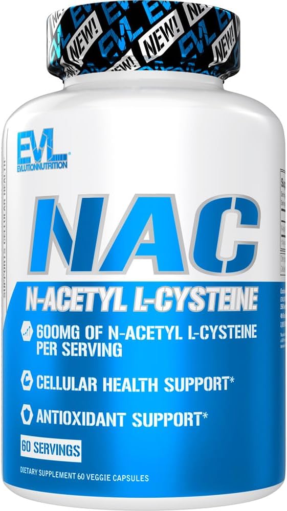 NAC N-乙酰L-Cysteine - 600mg N-乙酰L-Cysteine Per service - 抗氧化剂支持 - 健康支持 - 饮食补充 - Vegan & Gluten Free - 60 Vegie Capsules - 60 service