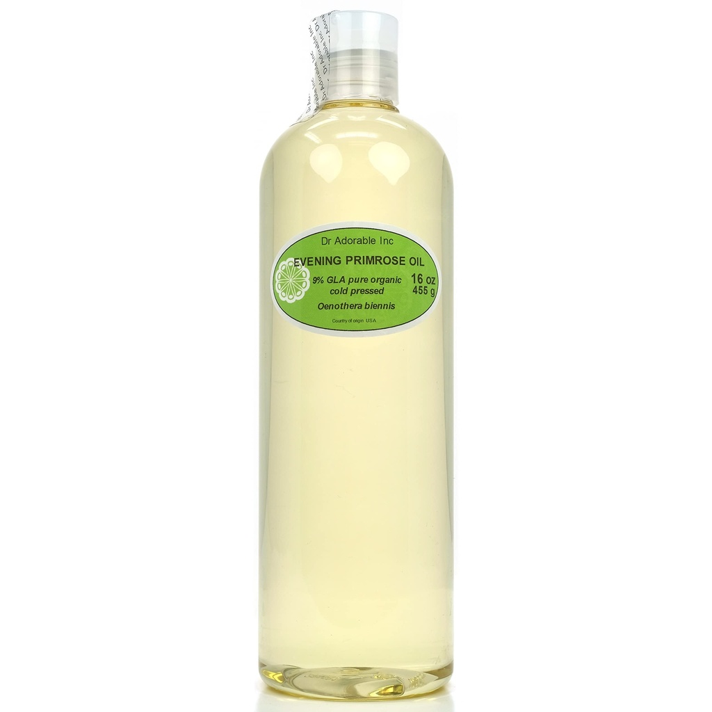 Adorable博士 - 16 oz - Evening Primrose Oil - 100%纯天然有机冷压
