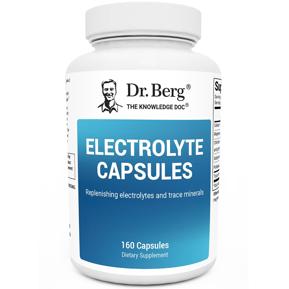 Berg Electrolyte Capsules博士 -- -- 支持能源、耐力和水力的电解补充剂 -- -- 无糖、无Maltodexrin、Keto Friendly -- -- 160个Caps