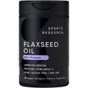 体育研究 Vegan Flaxseed Oil(1200mg) 草药补充剂 植物类 ALA Omega 3 - Vegan认证与非GMO认证 - Gluten, Soy & Carrageenan Free (180 Veggie Softgels)