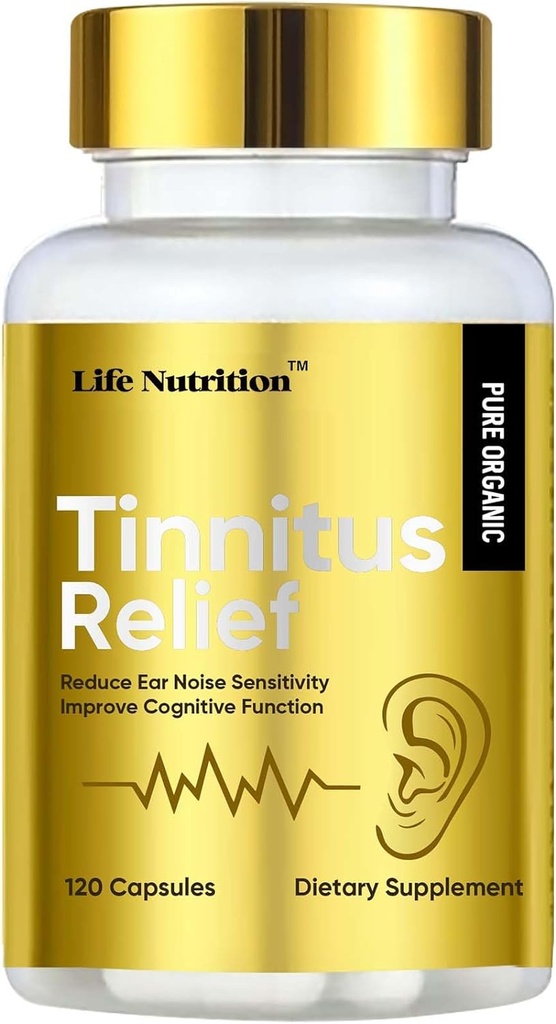 生活营养 1200MG Tinnitus 对环耳的救济、OTC Flavonoid Ear 健康维生素、Bioflavoids 和维生素 C,120卡片