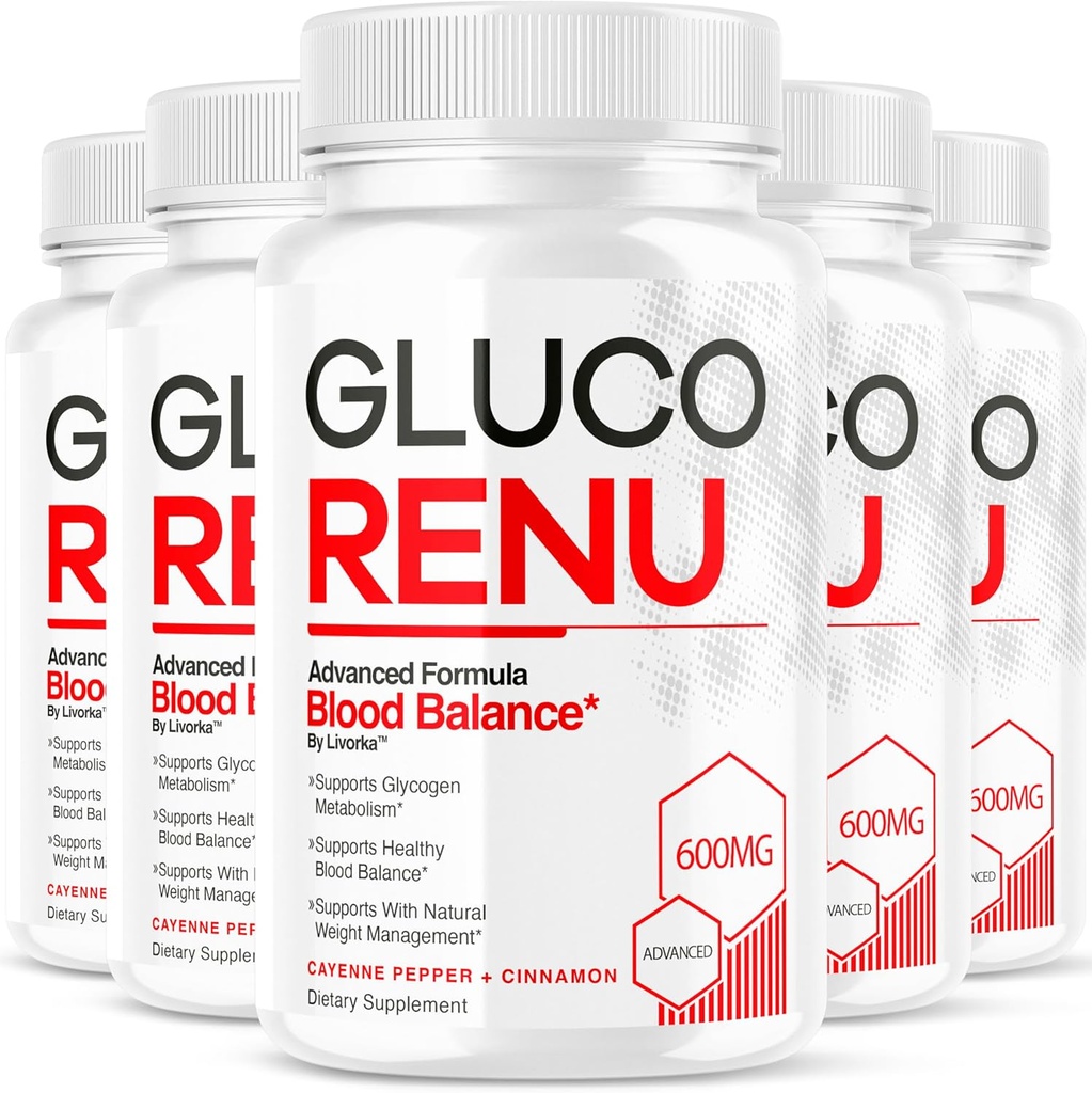 (5 Pack) GlucoRenu Capsules - 官方的 GlucoRenu, Gluco Renu 药丸, Premium 公式 Gluco Renu 补充, 自然支持 Gluco Renu, Gluco Renu Premium 公式, 150 Capsules 5个月