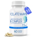 L-Methylfolate + B12 甲基Cobalamin 和 B6 混合剂(7.5mg) - 60 capsules - 活性B-复合剂与基本氨基酸 - 非转基因有机物,无胶质,无填料